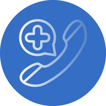 Emergency Call Vector Icon Design