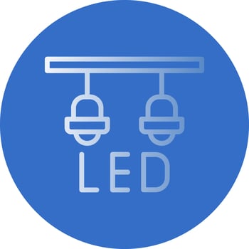 Led Lamp Vector Icon Design