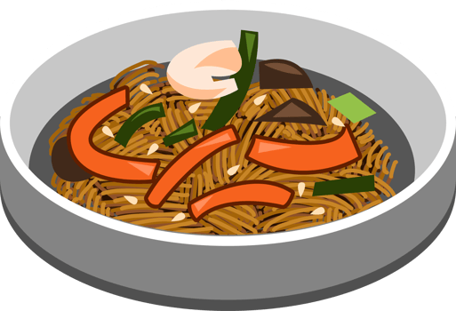 Japchae png graphic clipart design