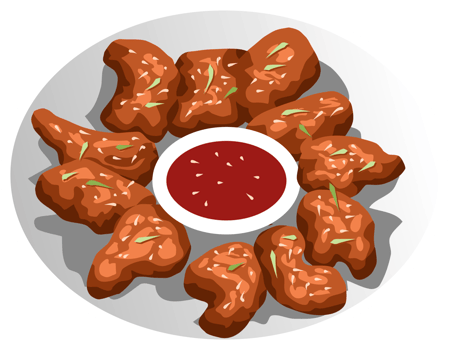 Korean fried chicken png graphic clipart design