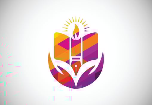 Modern low poly style education logo design, Geometric, and triangle book logo icon sign symbol. vector