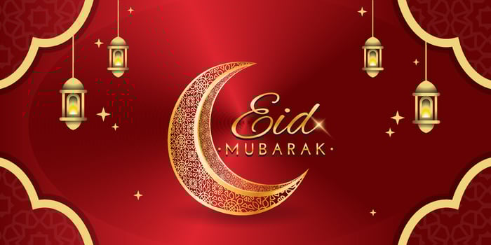 Eid al fitr Mubarak vector banner template design