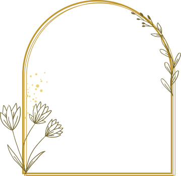 Luxury gold leaf frame border floral ornament for background, wedding invitation, thank you card, logo, greeting card png
