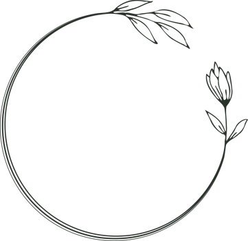 Minimalist floral frame with hand drawn leaf and shape simple floral border png