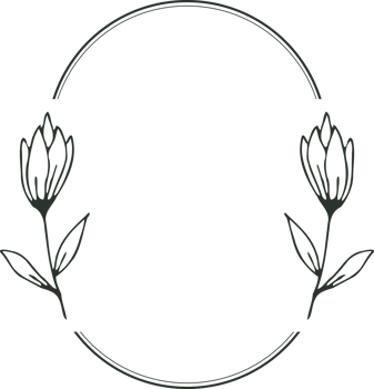 Minimalist floral frame with hand drawn leaf and shape simple floral border png