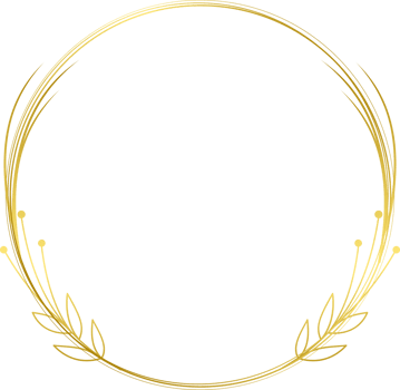 Luxury gold leaf frame border floral ornament for background, wedding invitation, thank you card, logo, greeting card png