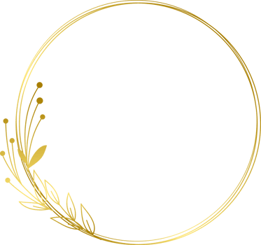 Luxury gold leaf frame border floral ornament for background, wedding invitation, thank you card, logo, greeting card png
