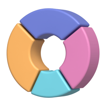 Pie chart diagram 3d png