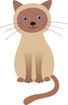 Cute cat illustration vector