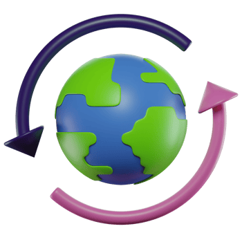 3D Illustration Earth Rotation Icon png