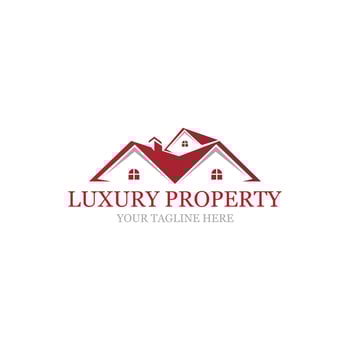 Luxury  Home Property Red Logo Design, Building, creative, sign, property vector