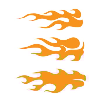 fire flame logo icon vector design template