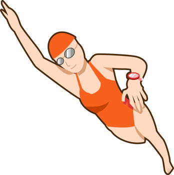 Swimming png graphic clipart design