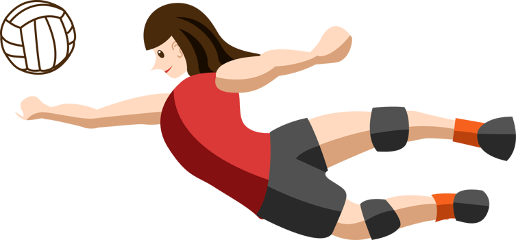 volleyball player png graphic clipart design