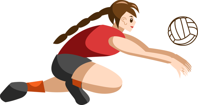 volleyball player png graphic clipart design