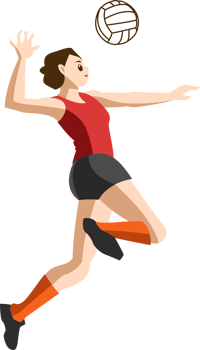 volleyball player png graphic clipart design