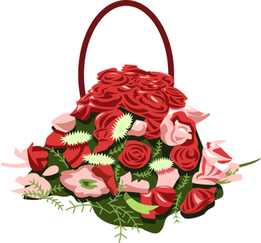 Flower basket png graphic design