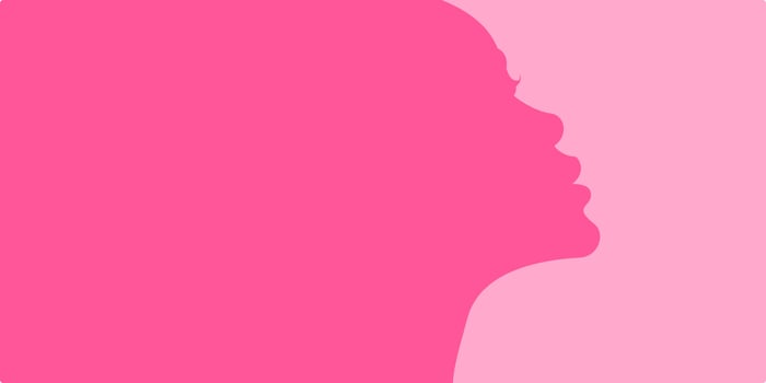 simple silhouette women background pink vector
