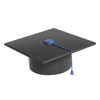 Graduation Hat 3D Illustration png