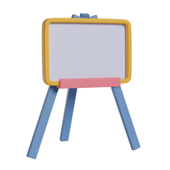 Whiteboard 3D Illustration png