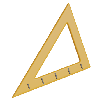 Triangle Ruler 3D Illustration png