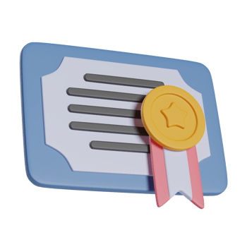 Certificate 3D Illustration png