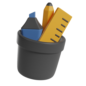 Pencil case 3D Illustration png