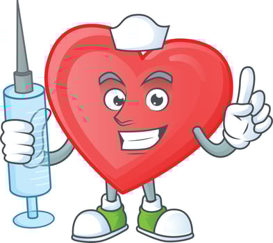 Red love cartoon character style vector