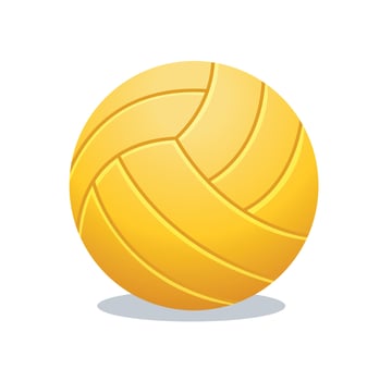 volleyball ball isolated vector illustration