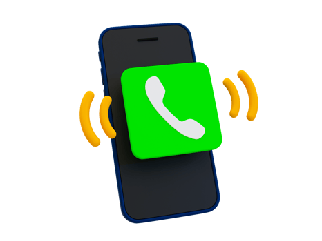 3d minimal phone ringing icon. incoming call notification. call center service concept. communication technology. smartphone with a phone icon. 3d illustration. png