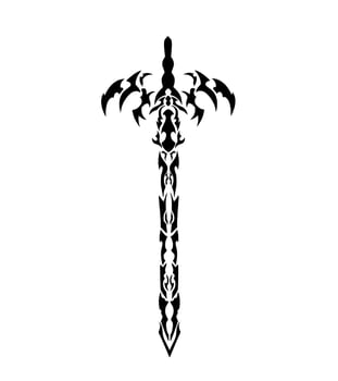 illustration vector graphic of tribal art sword