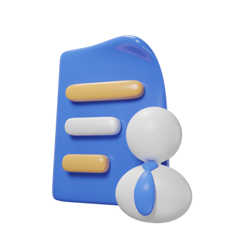 3d person with blue folder for business with minimal style 3d rendering. png