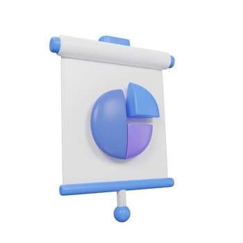 presentation pie chart for business with minimal style 3d rendering. png