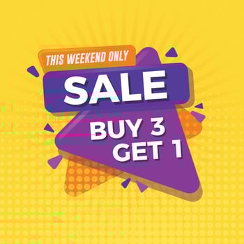 Sale banner with yellow background vector