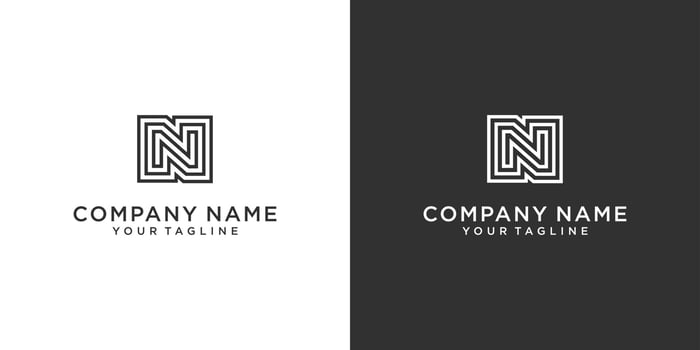 Initial letter N monogram logo design vector. vector