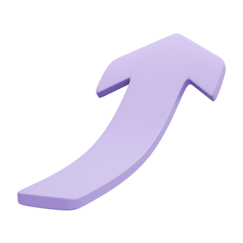 3d rendering of arrow up. 3d illustration cartoon style. png