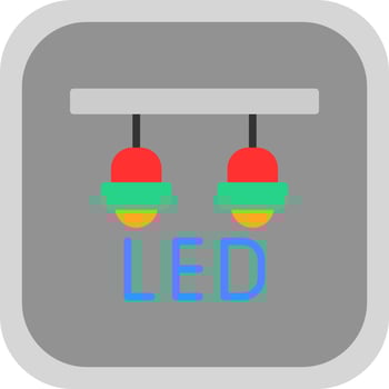 Led Lamp Vector Icon Design