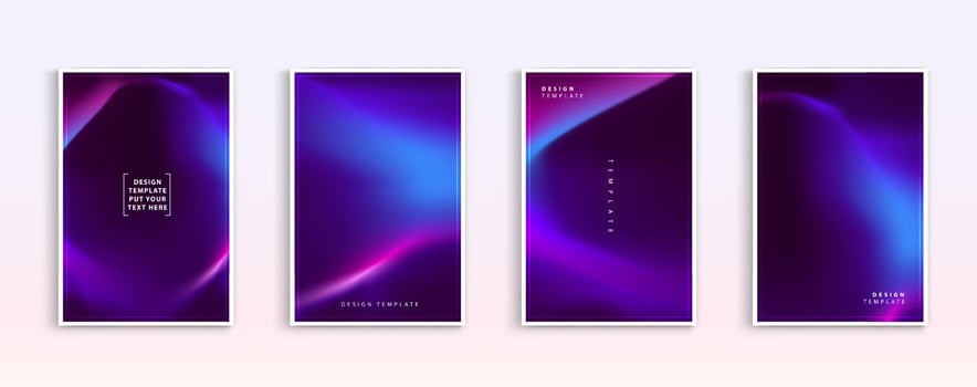 Pastel gradient backgrounds vector set. Soft tender colourful abstract liquid shape design template abstract background for app, web design, webpages, banners, greeting cards. Vector design.