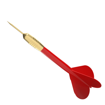 The red darts for business or challenge concept 3d rendering png