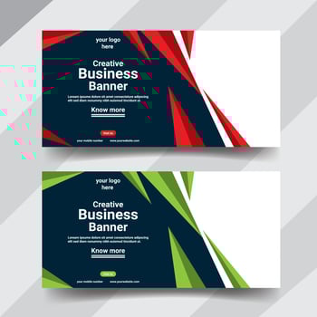 Creative business web banner template design vector