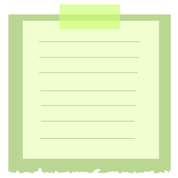 Green Torn Sticky Note png