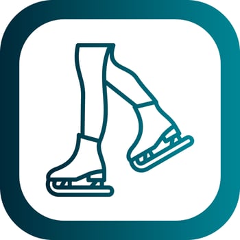 Figure Skating Vector Icon Design
