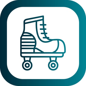 Roller Skate Vector Icon Design