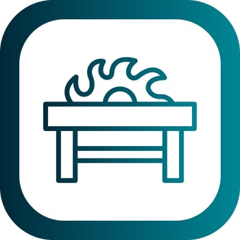 Table Saw Vector Icon Design