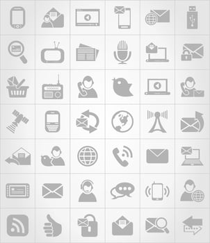 Set of icons of electronics. A vector illustration