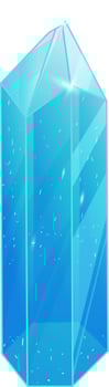 Crystal. Curative Transparent Healing Quartz. Blue Gradient Clear Bright Gem. Magic Stone vector