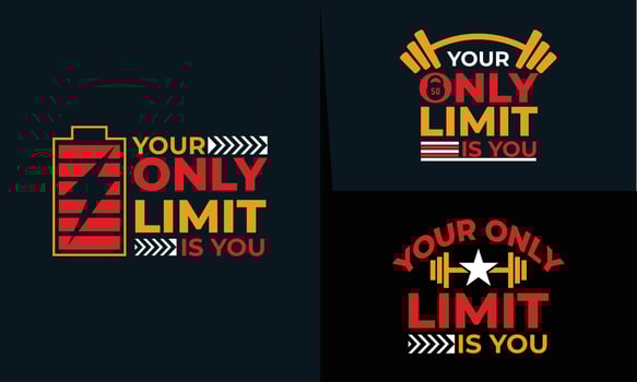 best typography t shirt design for gym and fitness inspiration. vector