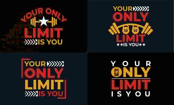 best typography t shirt design for gym and fitness inspiration. vector