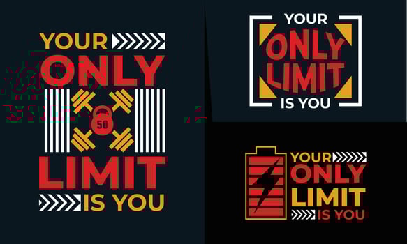 best typography t shirt design for gym and fitness inspiration. vector