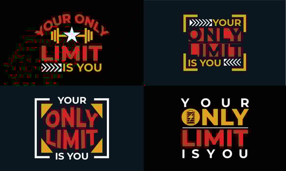 best typography t shirt design for gym and fitness inspiration. vector